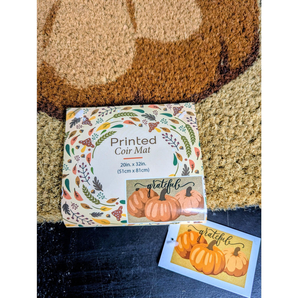GREATFUL - Pumpkins Heavy-Duty Coir 7lb. Doormat 32 X 20 Inch, Vinyl Backing