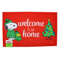 PEANUTS Snoopy Green Puffer Jacket Welcome to our Home Floor Mat 20”X32”