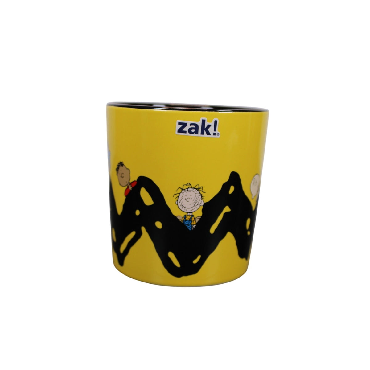 Peanuts Charlie Brown 21oz Mug Zak Designs Yellow Black Ceramic Cup Comic Style