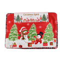 Set of 4 Christmas Tree Snowman Presents Snow Placemats 13x19 Handcrafted