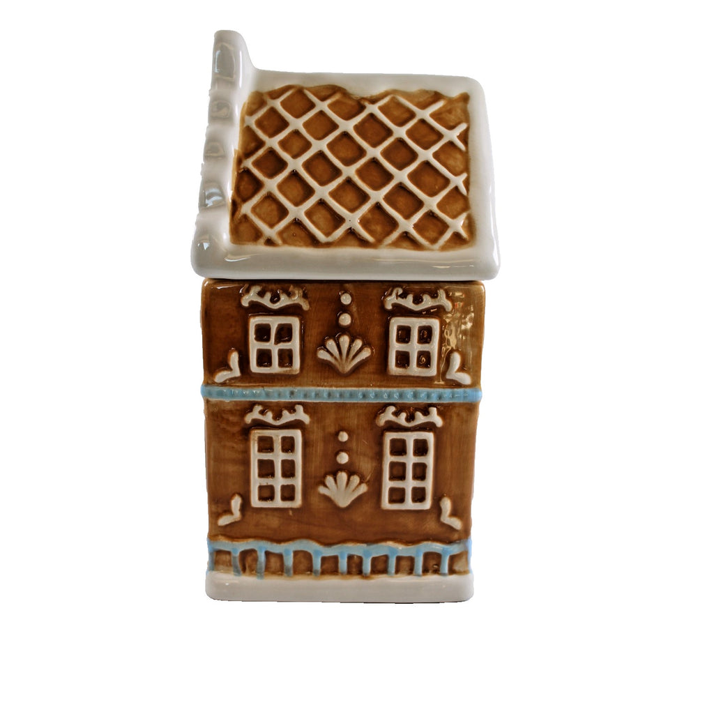 Gingerbread House Christmas Cookie Jar Peppermint Place Ceramic