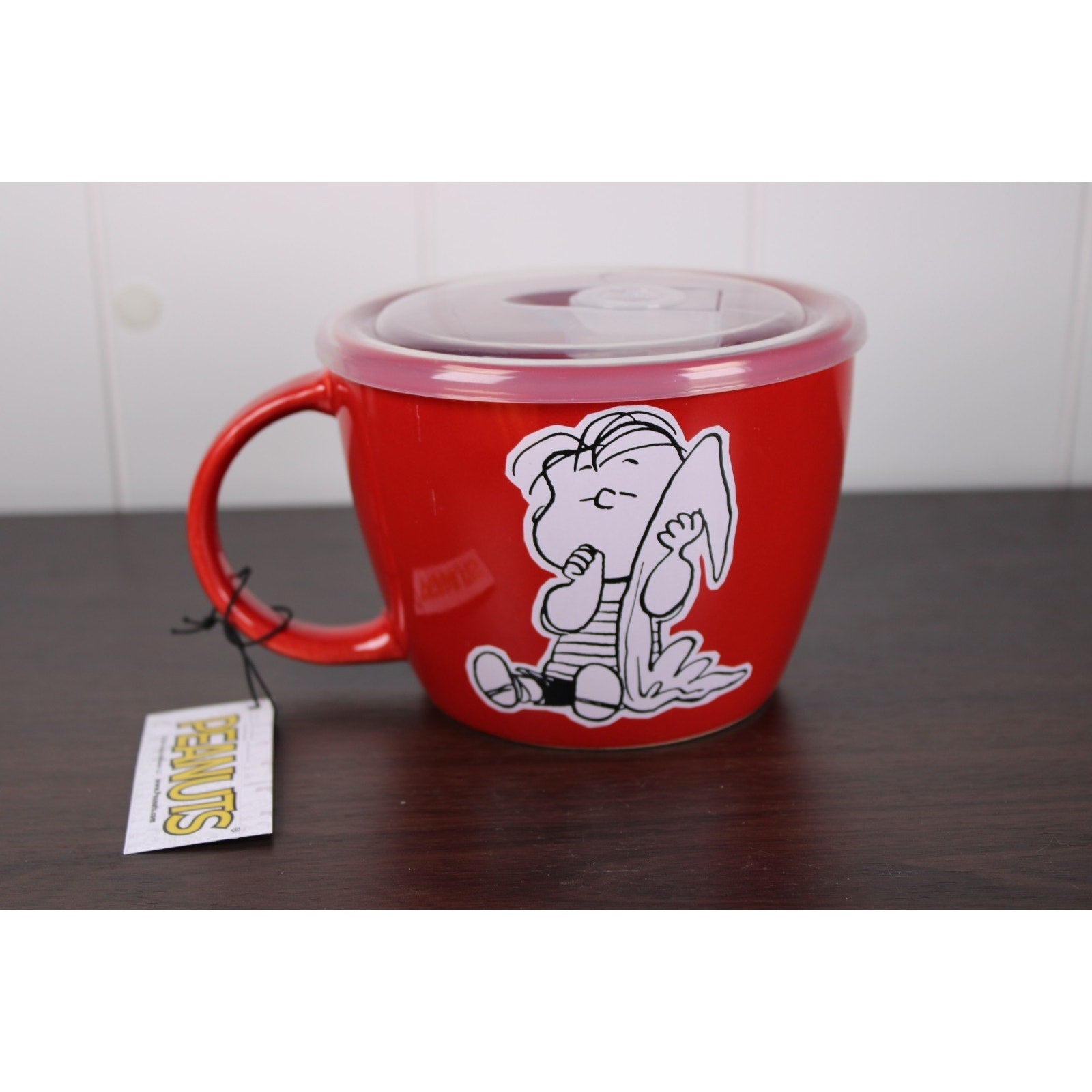 Peanuts Linus 70th Anniversary Microwave Soup Ramen Bowl Mug Vent Lid 25 oz