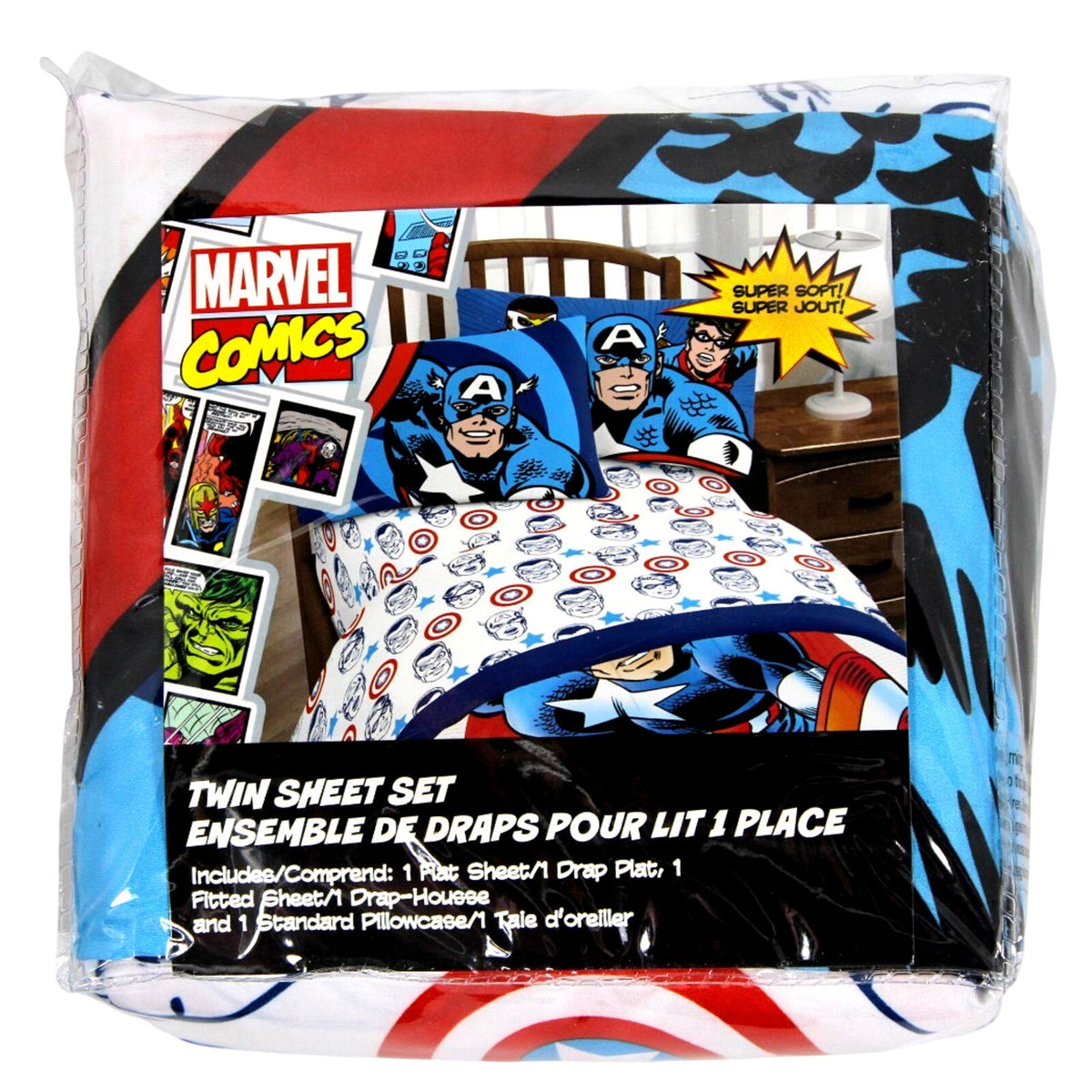 Marvel Captain America-2 Winter Soldier Sheet Set, Twin 3 pieces