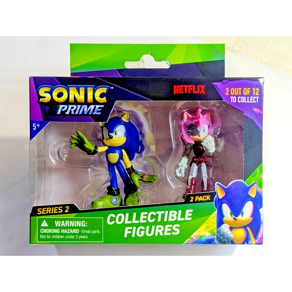 SONIC PRIME NETFLIX COLLECTIBLE FIGURE 2 PACK SERIES 2 SONIC & Rusty Rose (Amy)