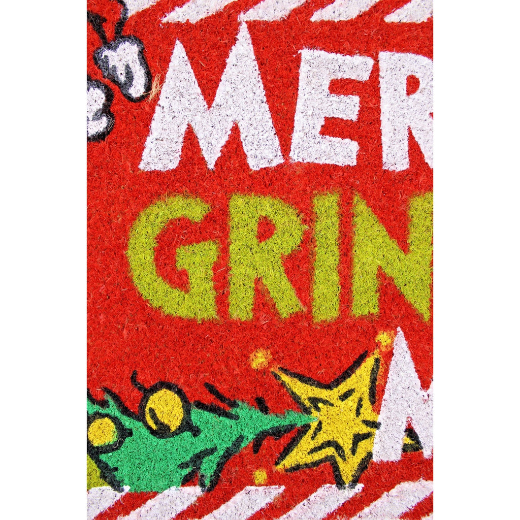 Grinch "Merry Grinchmas" Mat Door Rug Outdoor Coir 18"x28" Christmas Tree