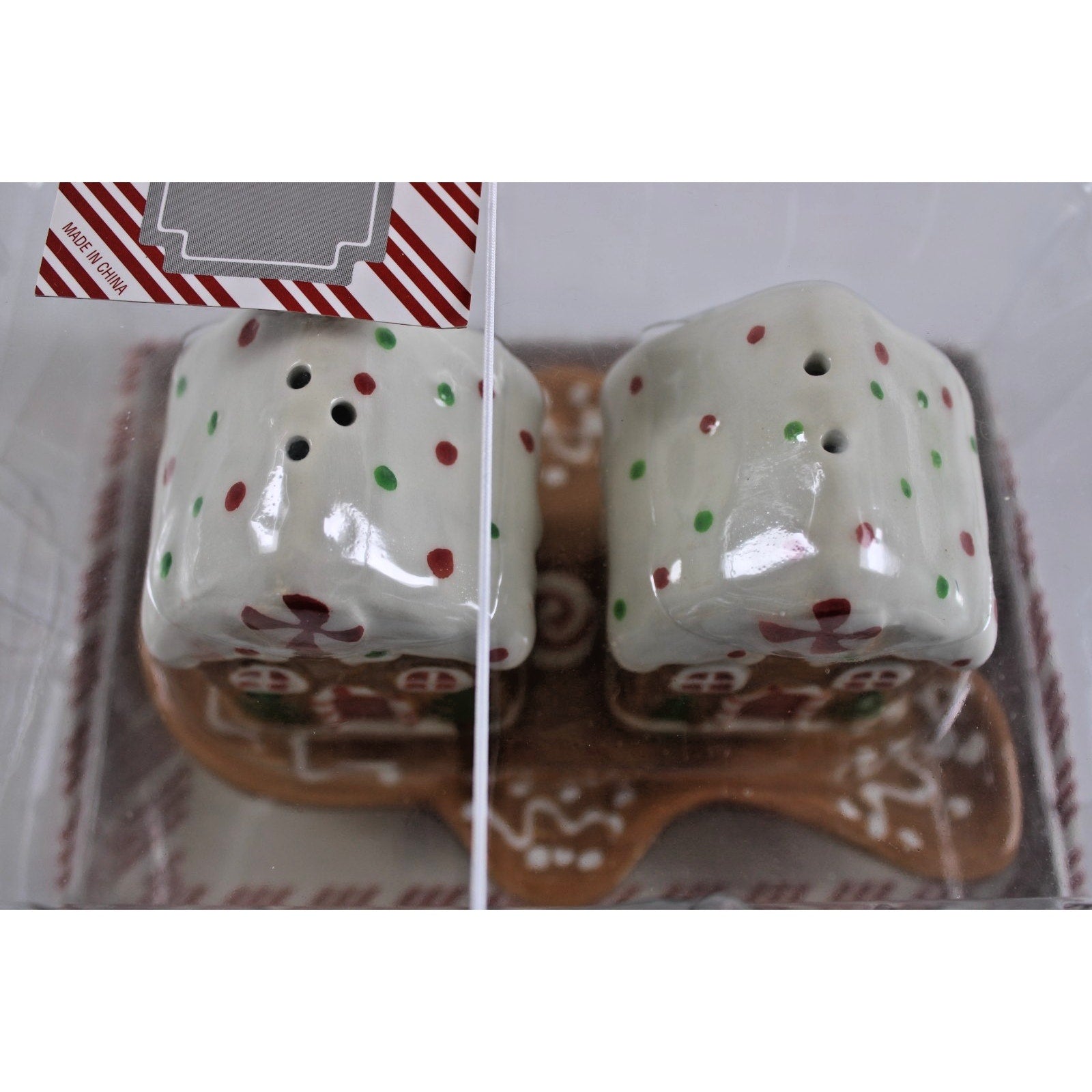 3 pc. Christmas Gingerbread House Salt & Pepper Shakers & Spoon Rest Set