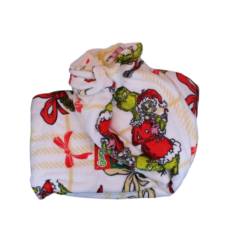 Dr. Seuss The Grinch Oversized Christmas Holiday Throw Blanket Soft Fleece