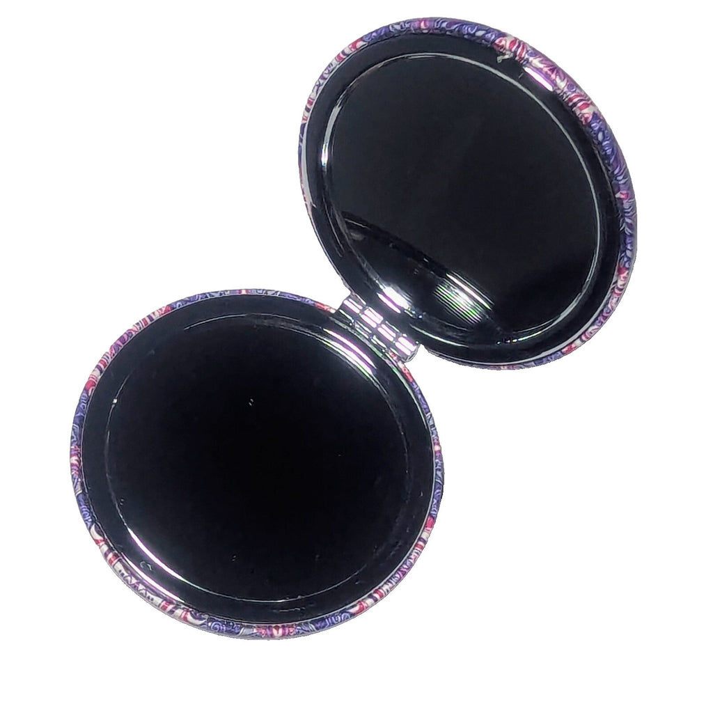 Pocket Mirror for Women Small Travel Mirror Magnifying Mandala Designs Flowers