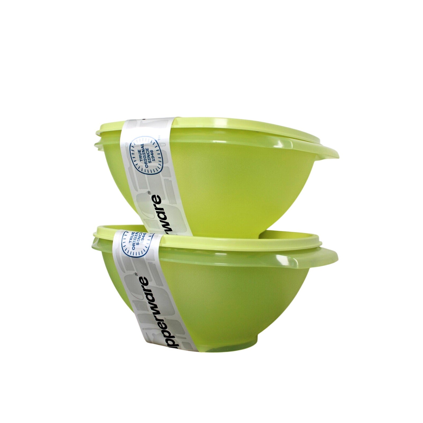 2pc Tupperware Servalier Bowl 5.25/ 1.3L Cups Lemon/Lime With Matching Seal