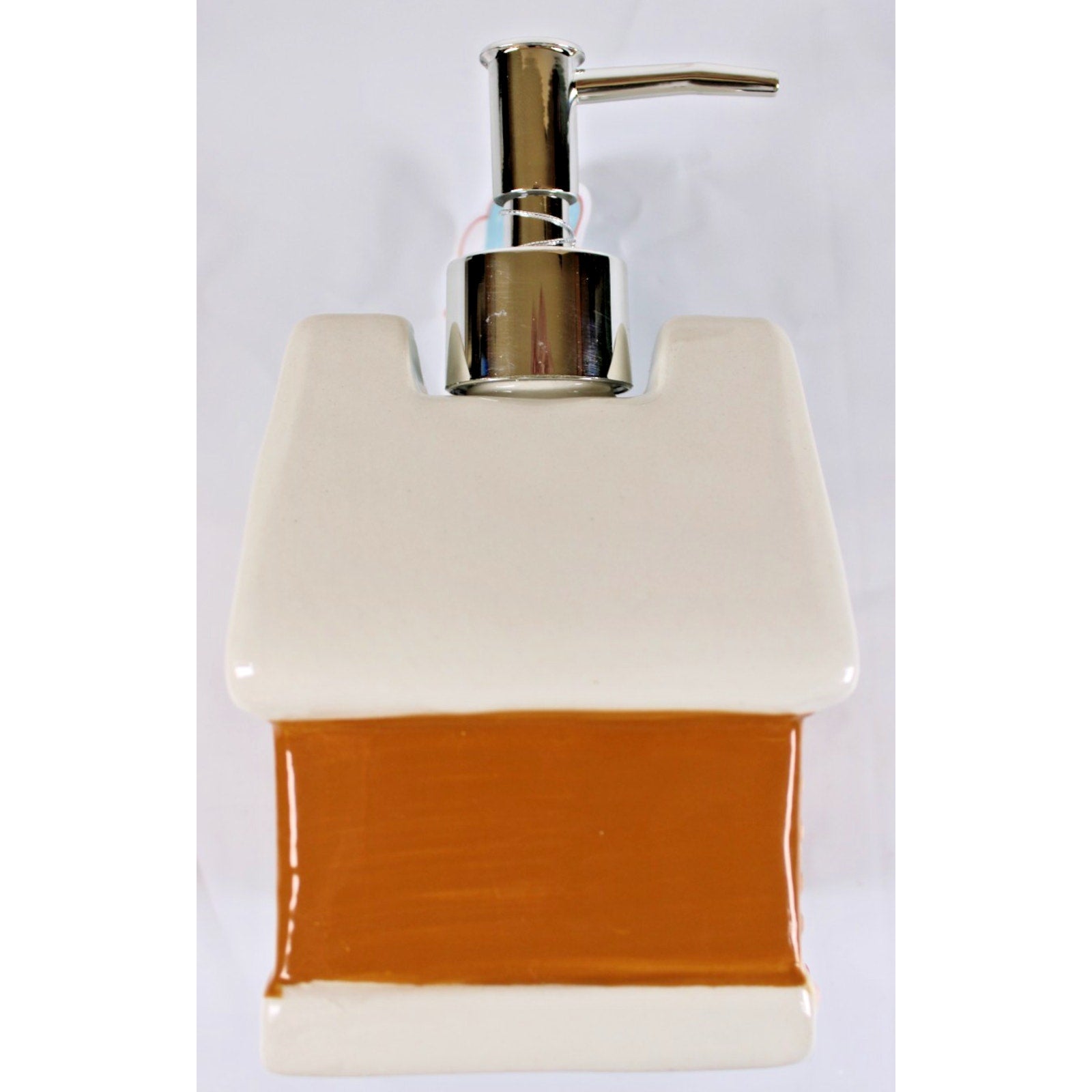 10 STRAWBERRY Street Gingerbread House Soap Lotion Dispenser 7" Tall