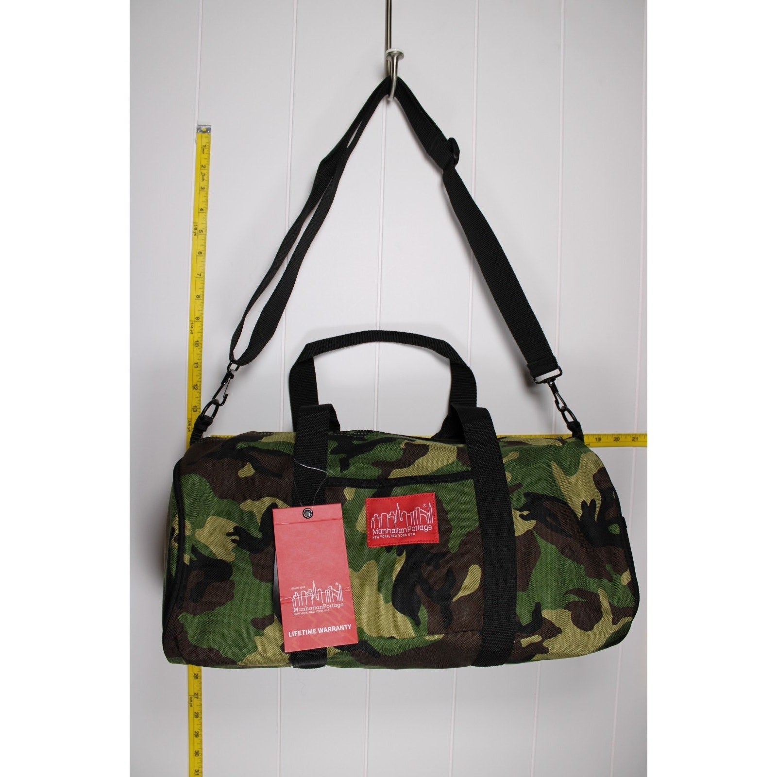 Manhattan Portage Chelsea Drum Bag Duffel, Camo, 18" x 8" x 8" New NWT