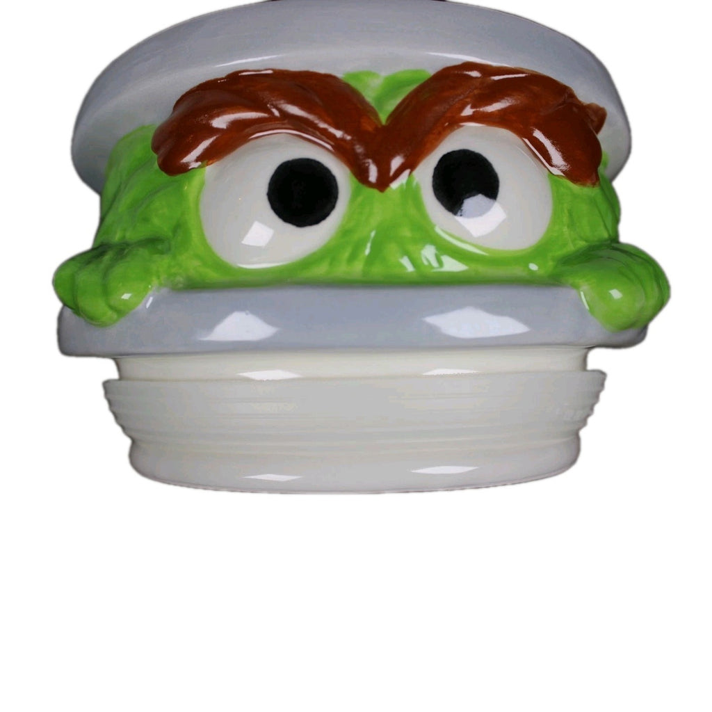NEW Vintage Style OSCAR THE GROUCH COOKIE JAR Sesame Street 11-inch Hand Painted