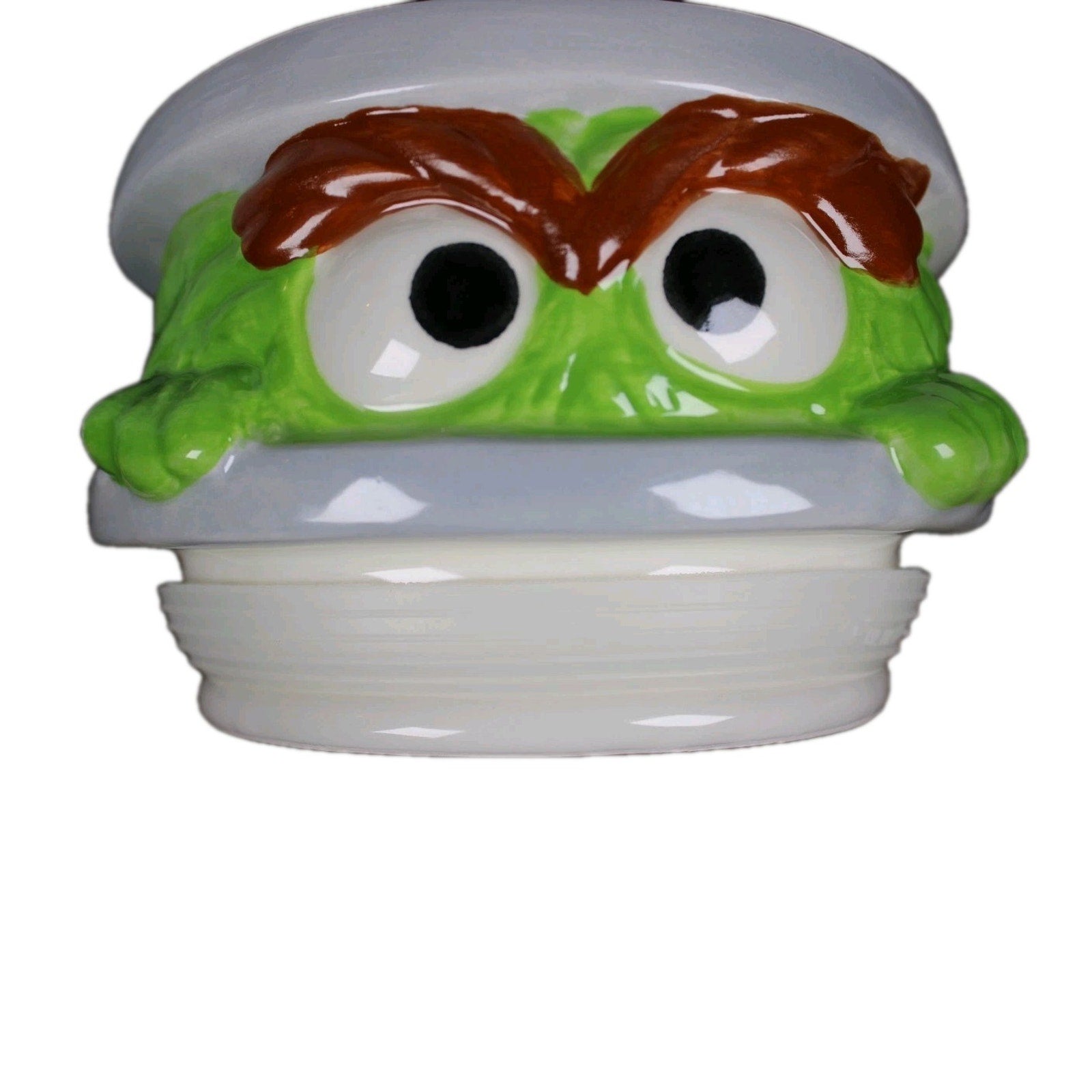 NEW Vintage Style OSCAR THE GROUCH COOKIE JAR Sesame Street 11-inch Hand Painted