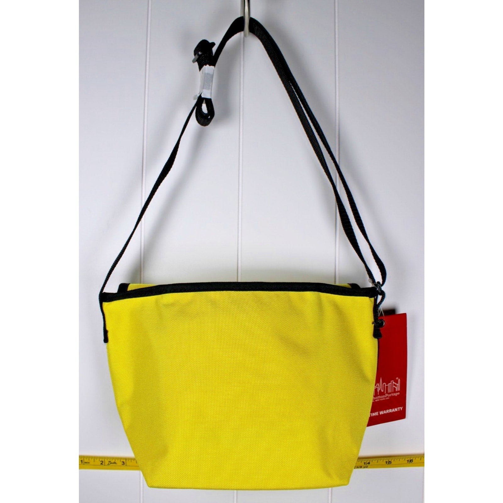 Manhattan Portage Messenger Bag Hook-and-Loop Closure Zip Pocket YELLOW