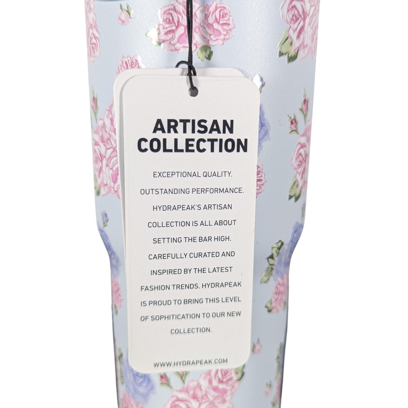 Hydrapeak Nomad 32oz Tumbler Artisan Collection Ice Blue Floral