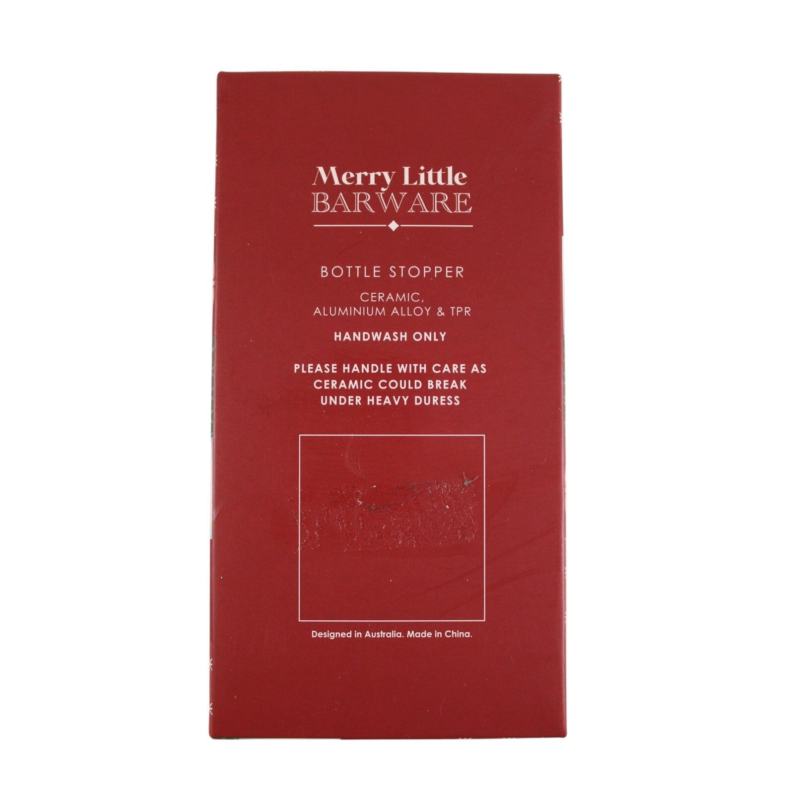 Merry Little Barware Lady Gingerbread Wine Bottle Cork / Stopper