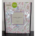 LAURA ASHLEY Spring Animal Flowers "Fairy Pink” 3- pc TWIN Sheet Set