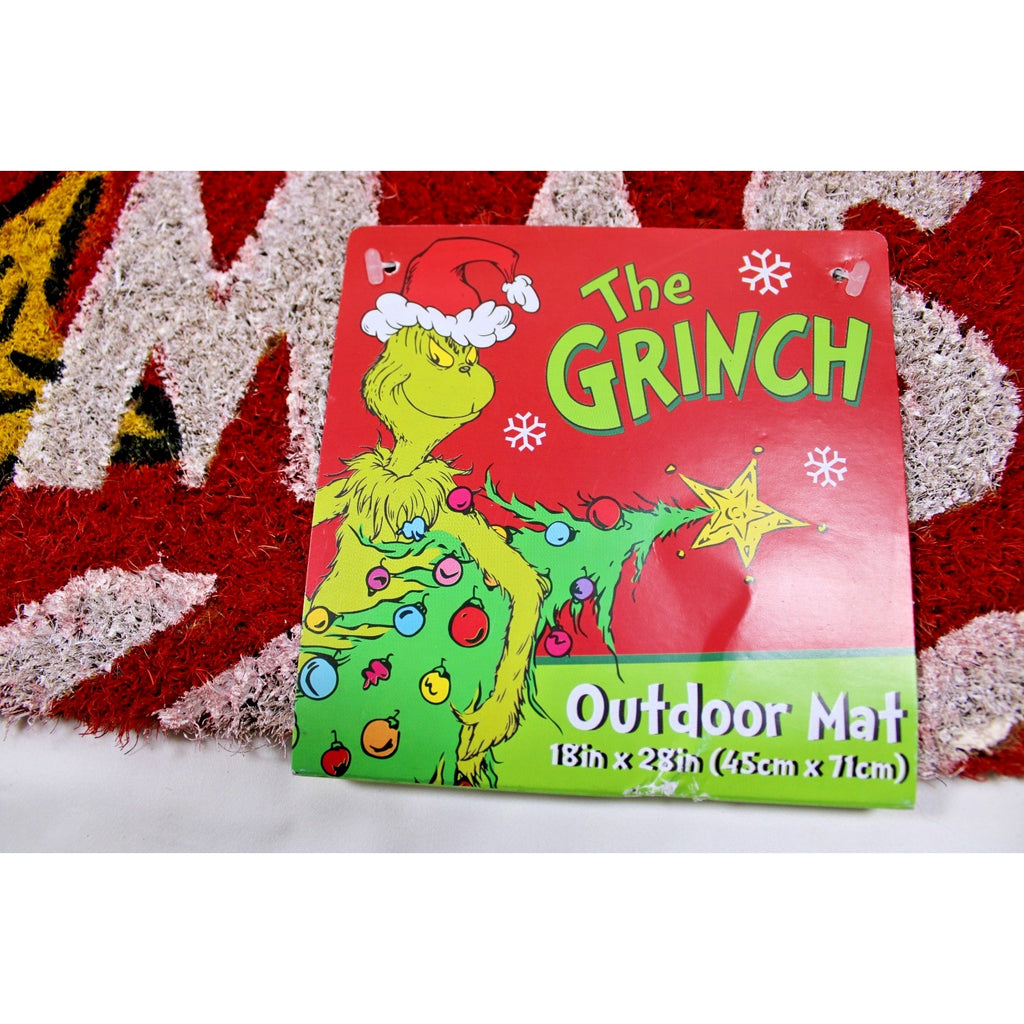 Grinch "Merry Grinchmas" Mat Door Rug Outdoor Coir 18"x28" Christmas Tree