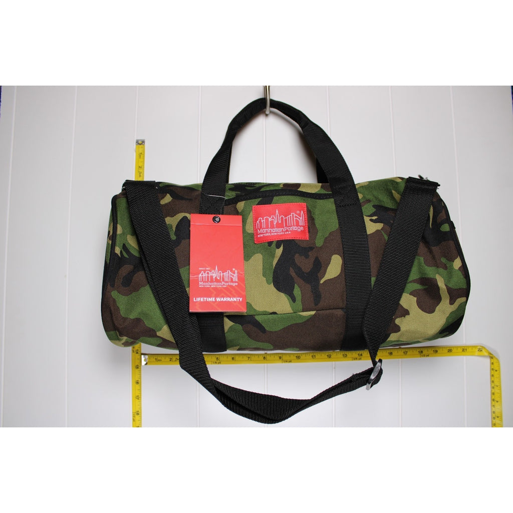 Manhattan Portage Chelsea Drum Bag Duffel, Camo, 18" x 8" x 8" New NWT