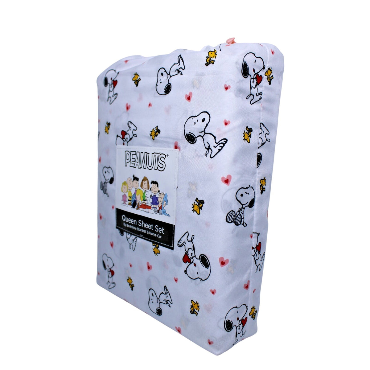 Peanuts Snoopy Queen 4pc Sheet Set By Berkshire Heart Valentines Woodstock NEW