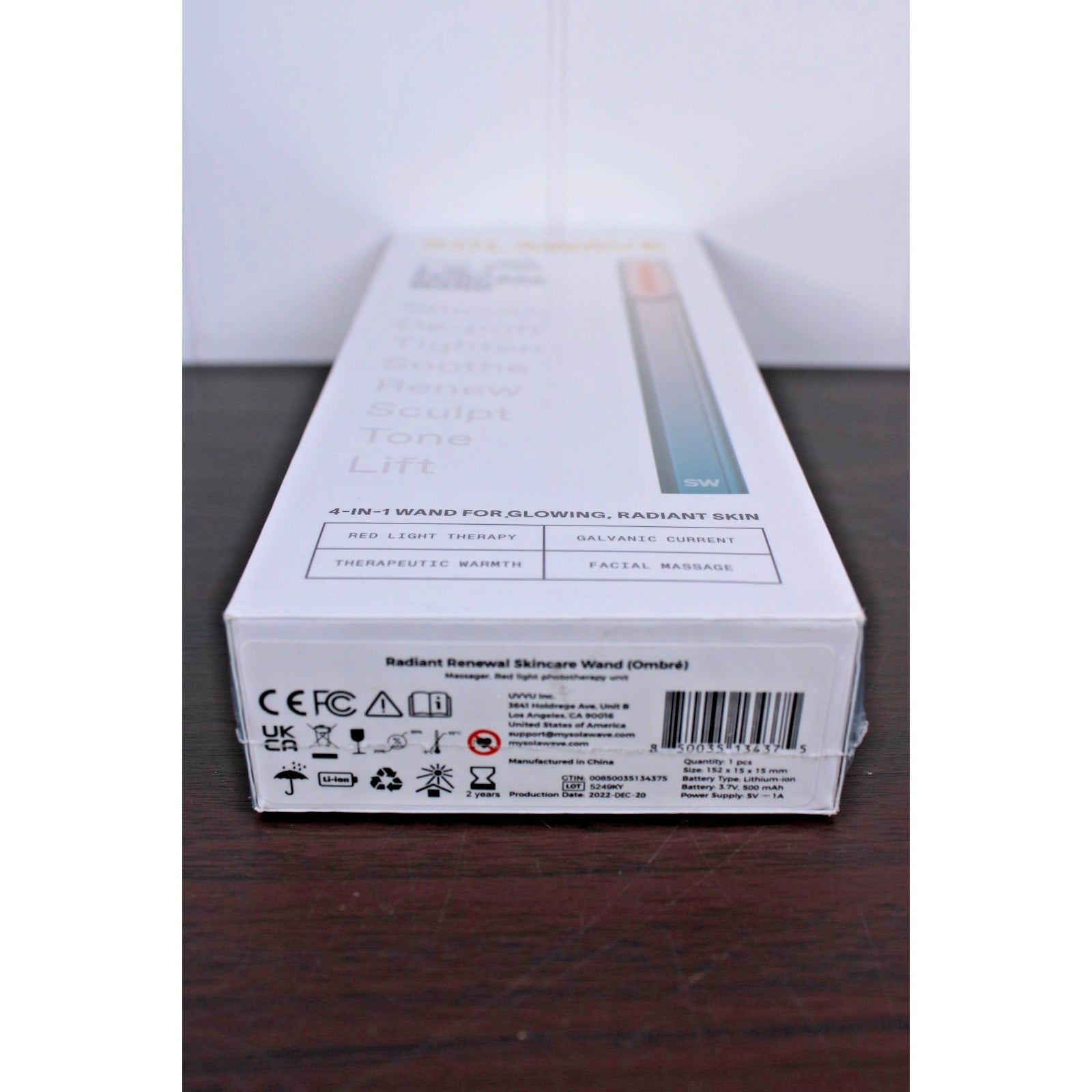 Red Light Therapy Solawave 4-in-1 Radiant Renewal Skincare Wand Massager Ombre