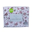 KINDRED HOME 4 PIECE Floral DESIGN TWIN SHEET SET 1 EX PILLOWCASE