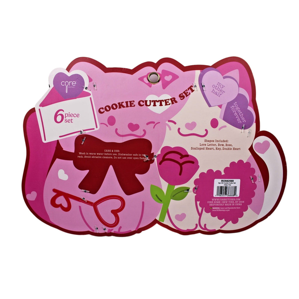Core Kitchen Deep Cookie cutter set stainless steel 6 Piece Valentine's Day