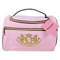 NWT Juicy Couture pink velvety cosmetic make up hanging bag w/toiletry bottle