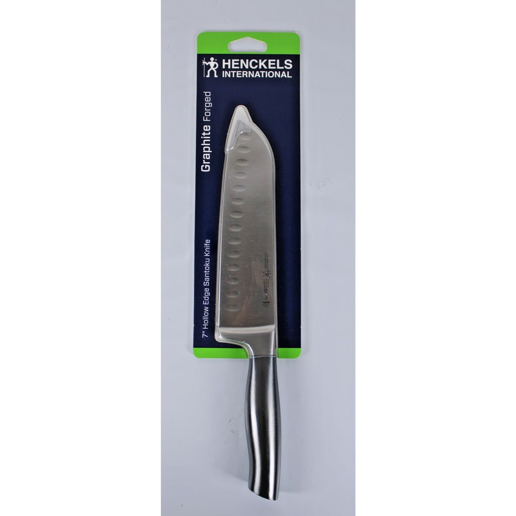 J.A. HENCKELS GRAPHITE 7" SANTOKU KNIFE 17628-181 GERMAN STEEL FORGED BLADE