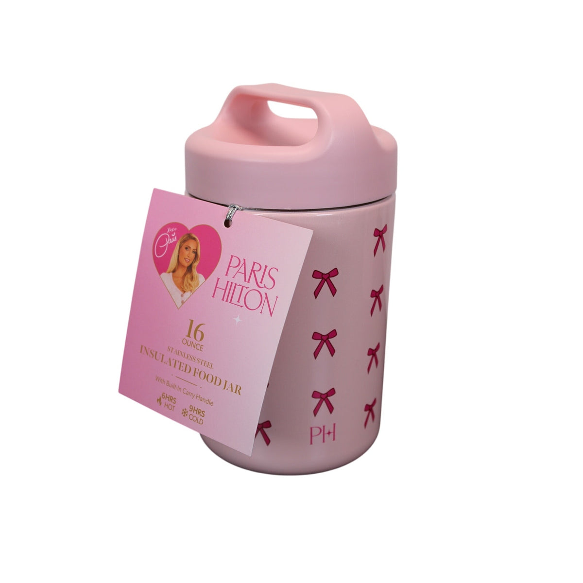 Paris Hilton 3-Pc Bento Lunch Box & Insulated Jar Set Pink Bows