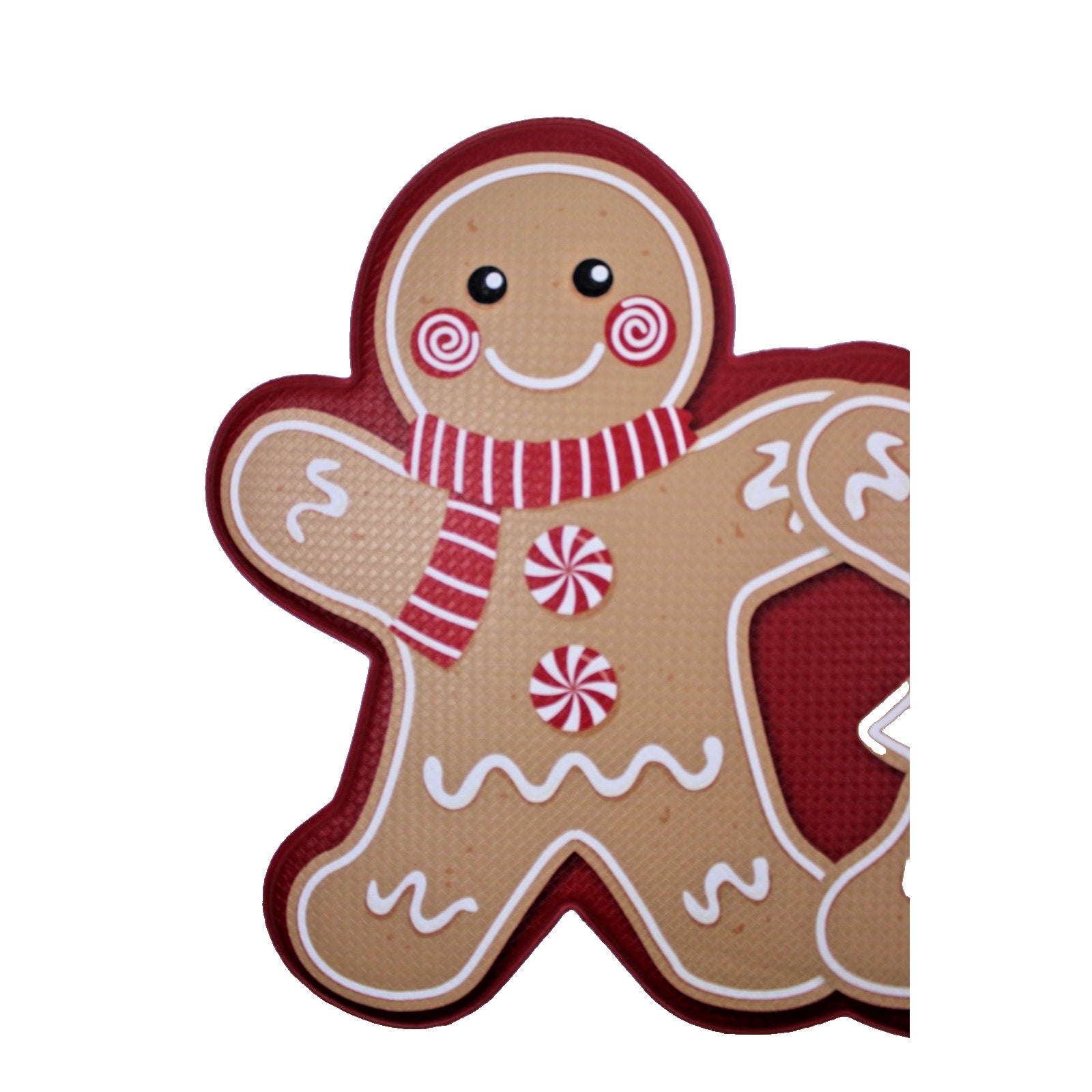 NEW RED Gingerbread Man Cookie Kids Anti Fatigue Kitchen Mat 20"x39" Christmas