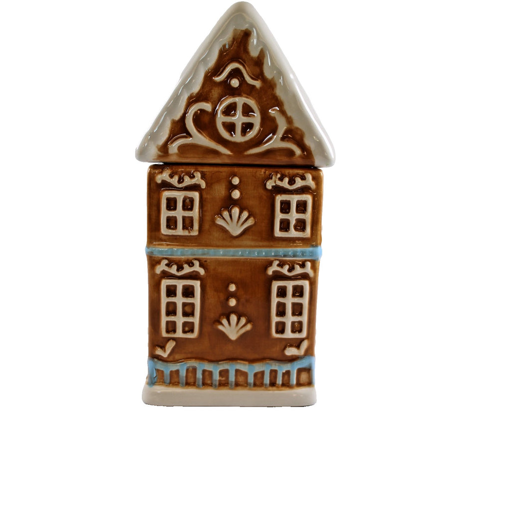 Gingerbread House Christmas Cookie Jar Peppermint Place Ceramic