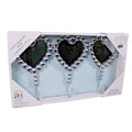 Heart-Shaped Mirror Wall Hooks, Embellished with shinny jewels