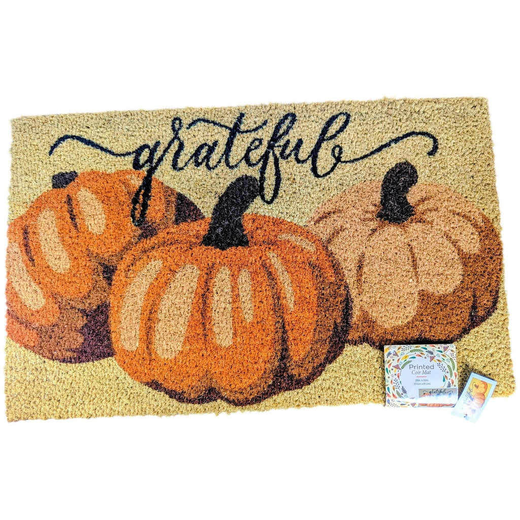 GREATFUL - Pumpkins Heavy-Duty Coir 7lb. Doormat 32 X 20 Inch, Vinyl Backing