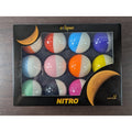 NITRO Eclipse Golf Balls, White & Multi Color Half Tone - 12 Pack NEW