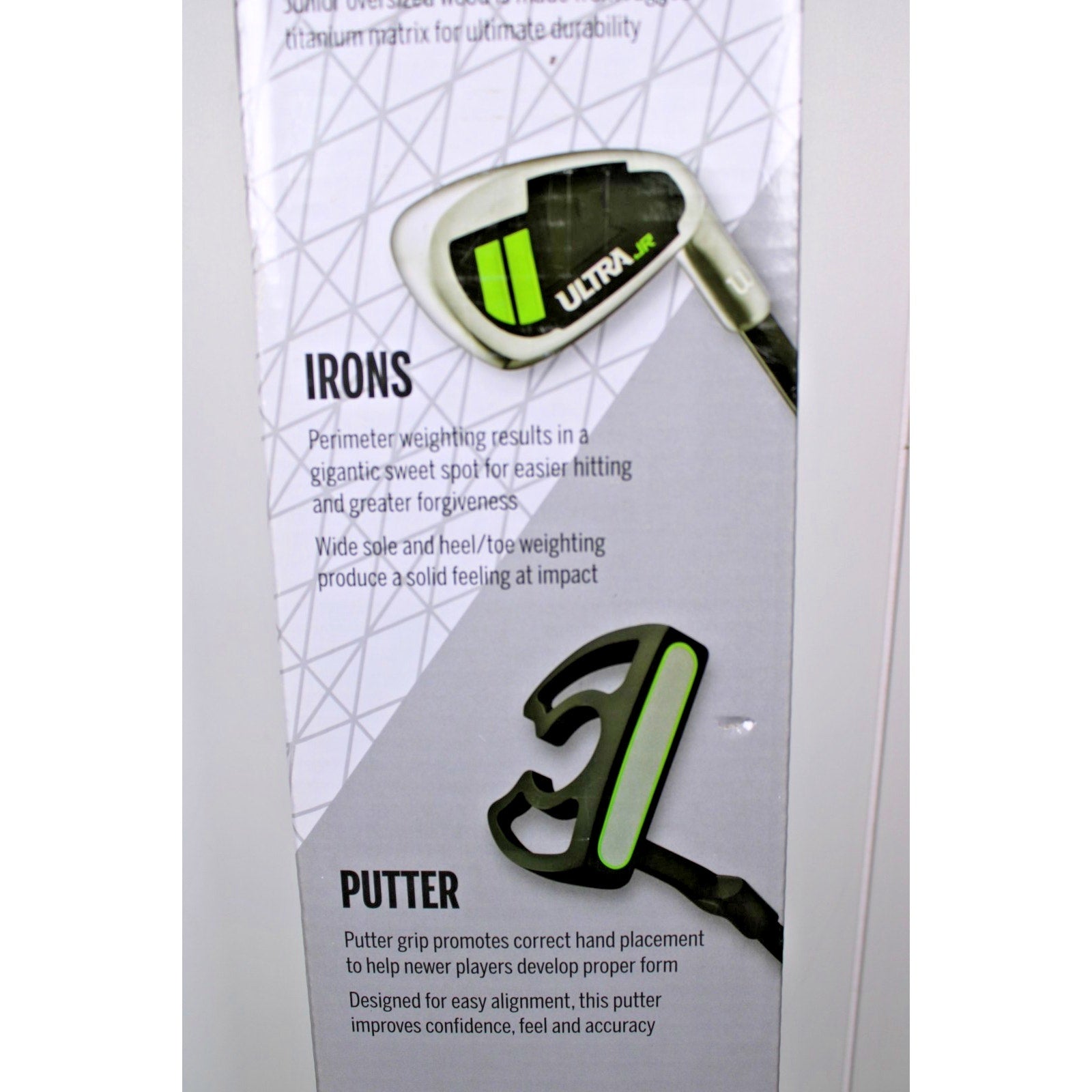 WILSON Ultra Jr, Small Junior 4 Golf Club Set RH/ w Bag Ages 5-8 NEW IN BOX