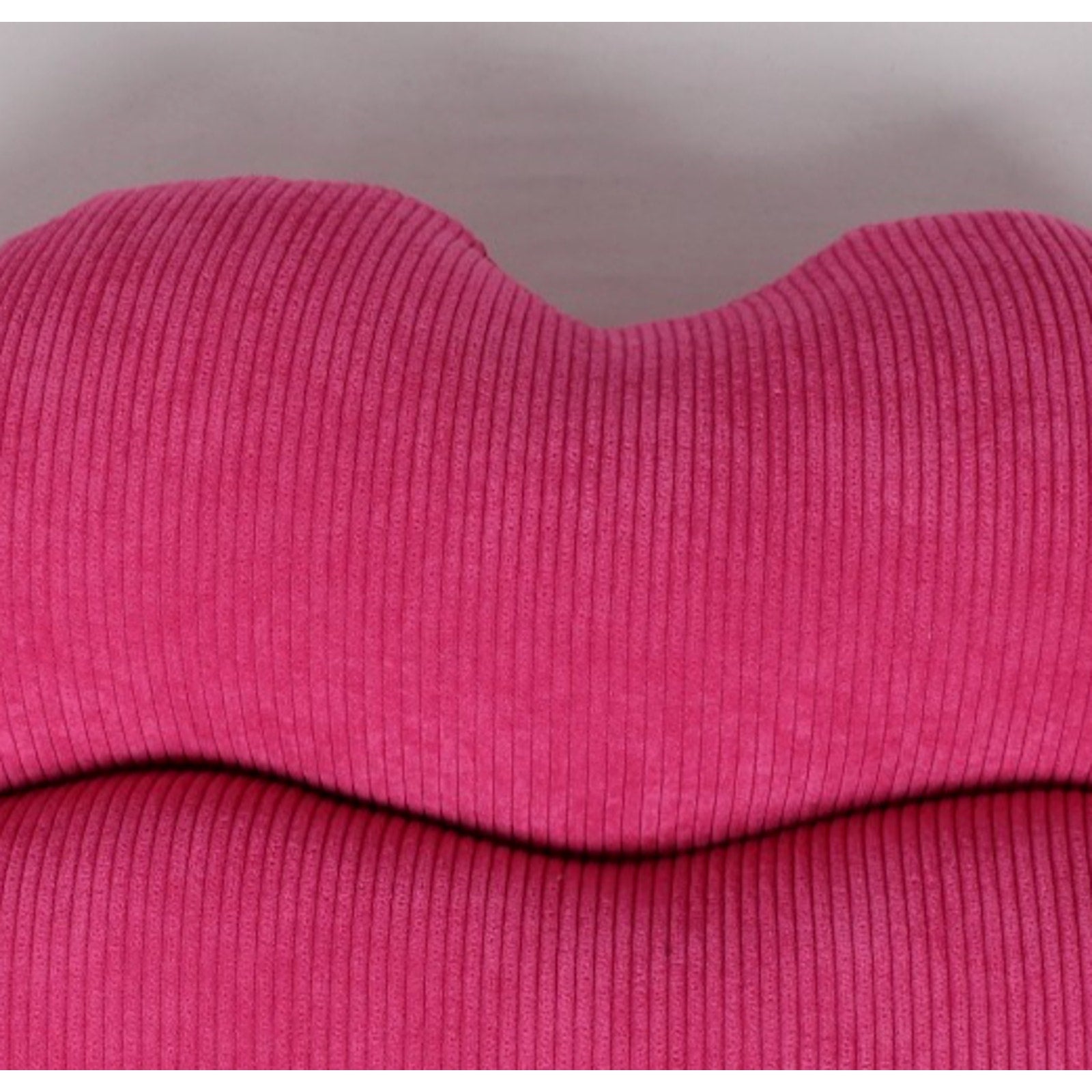 Corduroy Lip Shaped Throw Pillow Cushion Hot Pink - 24 x 10 inches