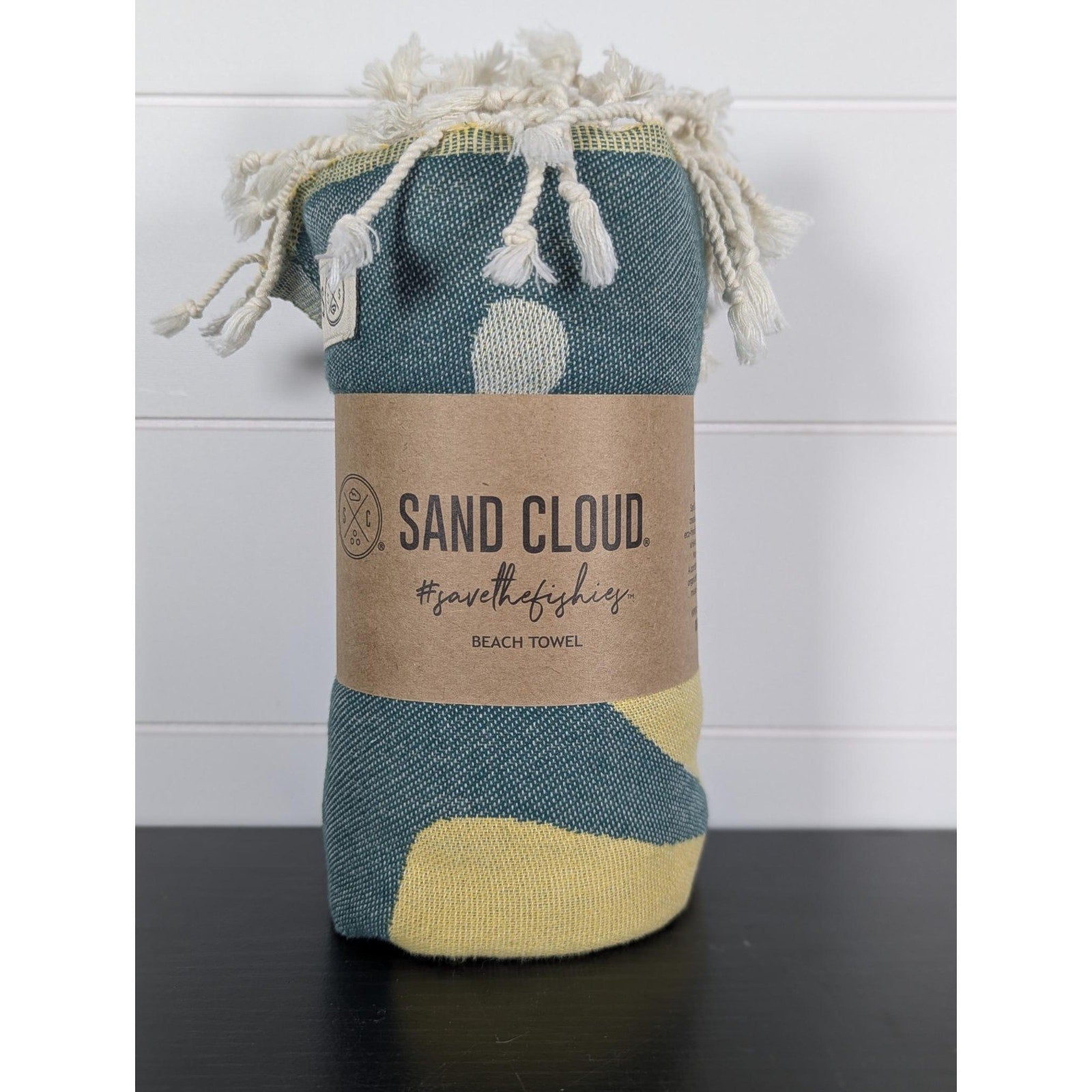 Sand Cloud Beach Towel Plumeria (Green) - 100% Turkish Organic Cotton - NEW
