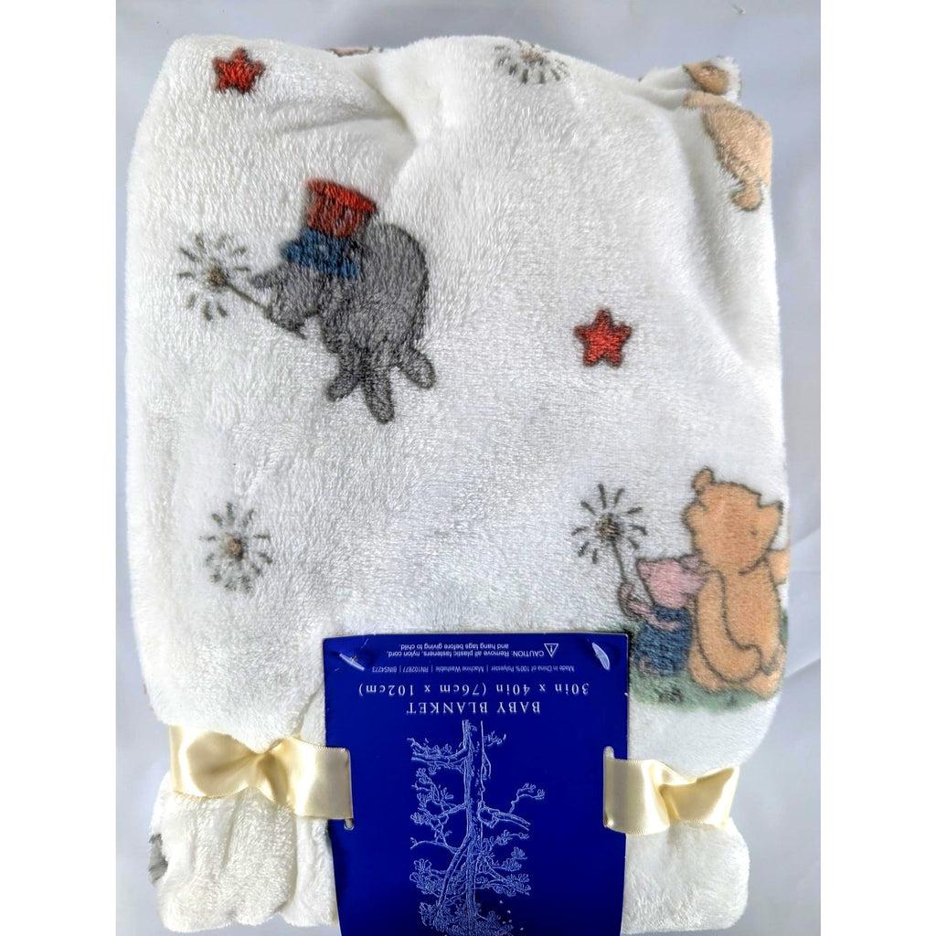 Winnie The Pooh Bear Collection Baby Blanket Pooh Friends 4th July 30x40 NEW