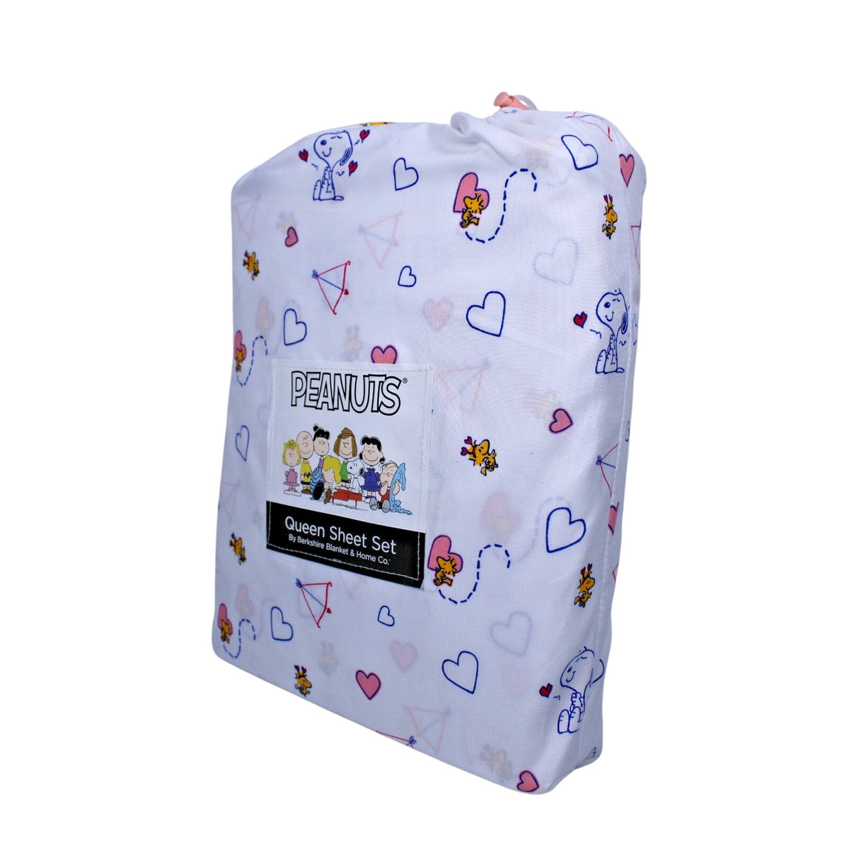 Peanuts Snoopy Queen 4pc Sheet Set By Berkshire Heart Valentines Anniversary NEW