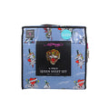 Ed Hardy QUEEN Sheet Set Blue Motorcycle Skull Love Kills Slowly Dagger 6 Piece