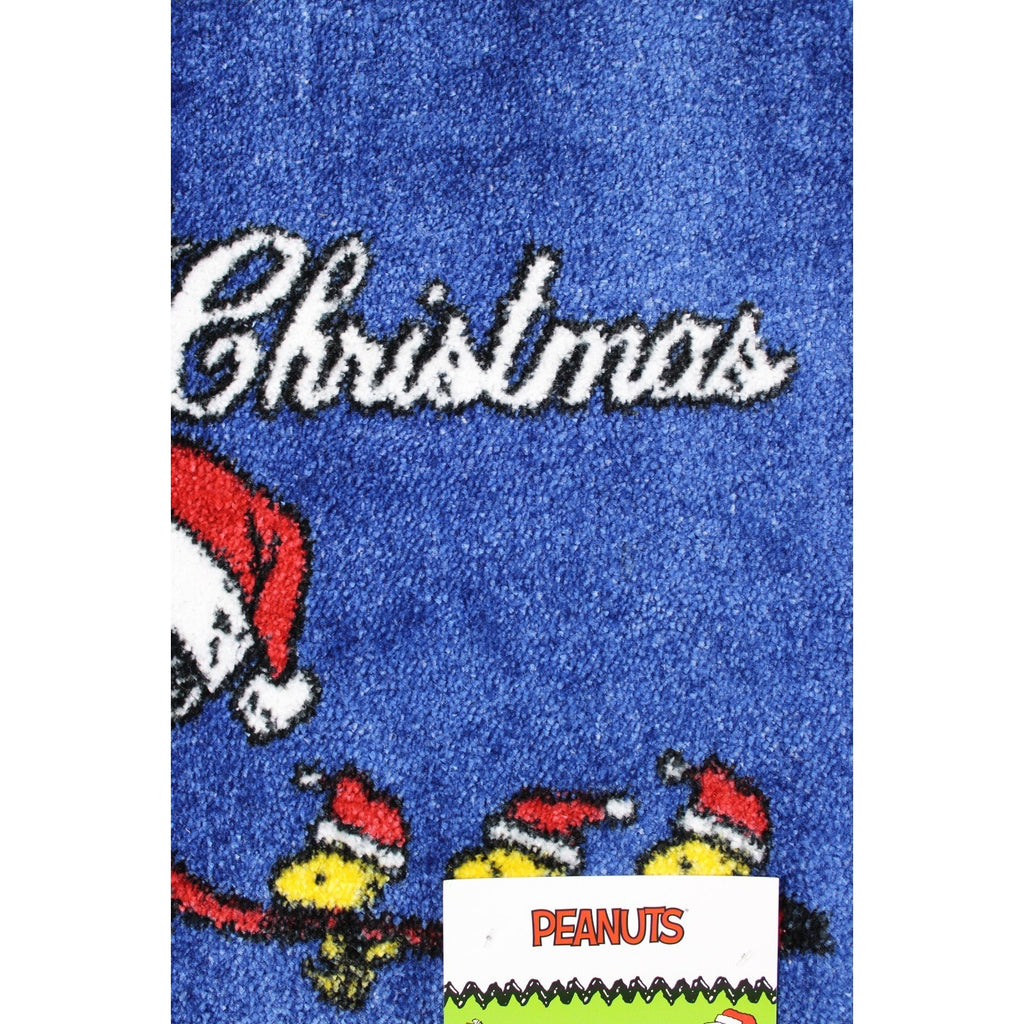 PEANUTS SNOOPY Charlie Brown & Woodstock, MERRY CHRISTMAS Bath accent rug 17x28
