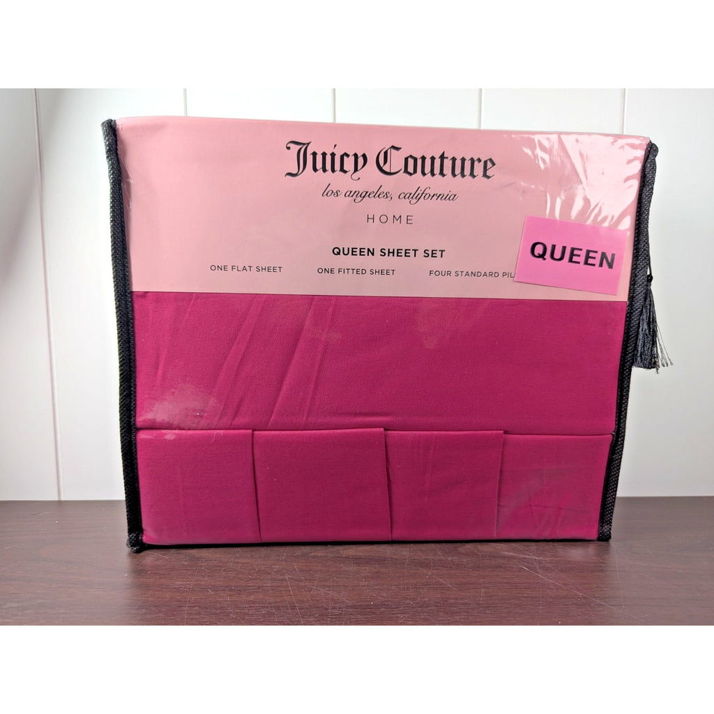 Juicy Couture Azelea Pink Queen Sheet Set 6pc