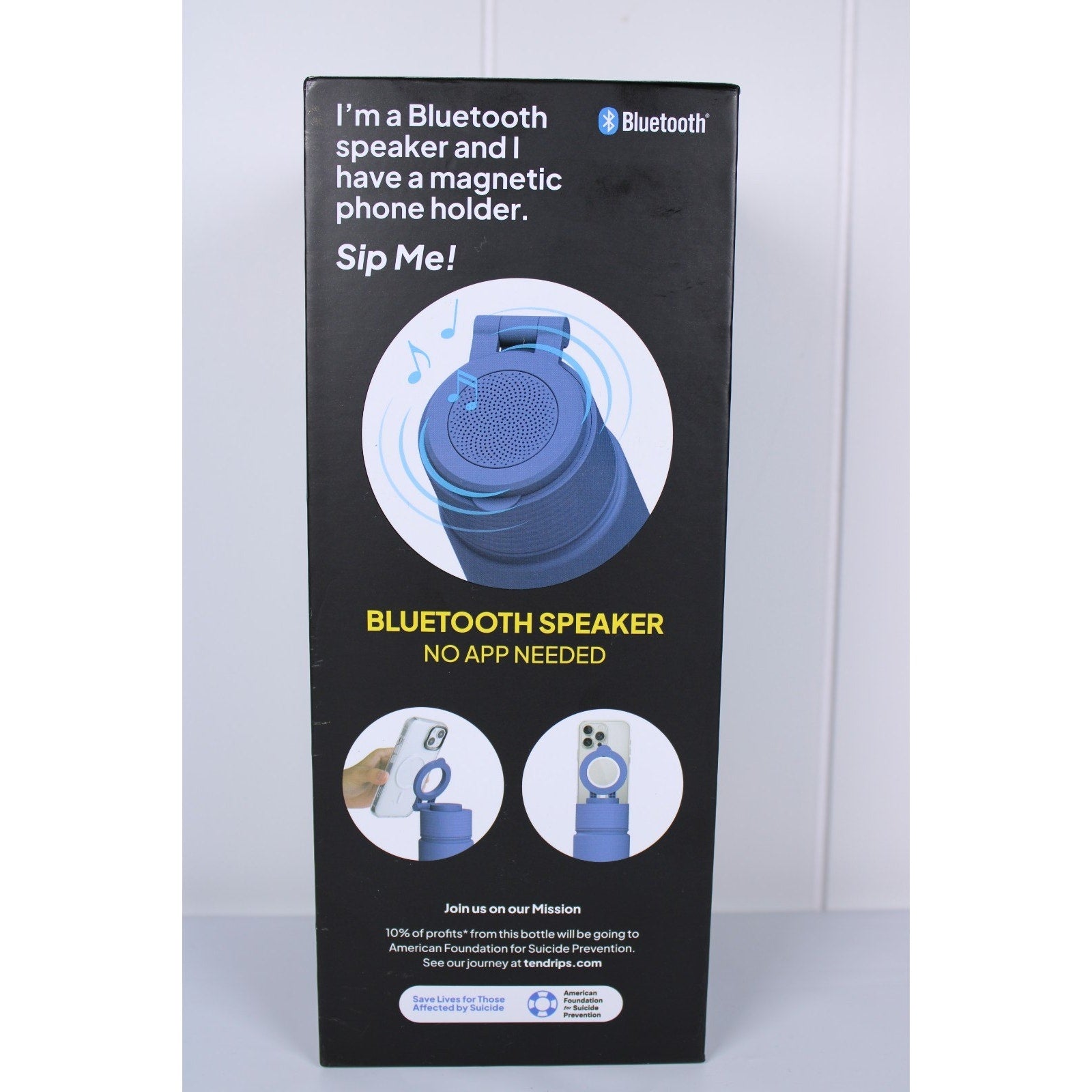 Drip All In One Bluetooth Speaker & Magnetic Holder 17oz. Magsafe Bottle -Blue