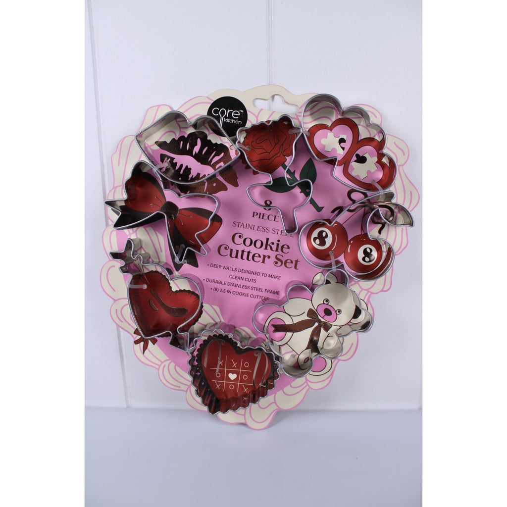 Core Kitchen Mini cookie cutter set stainless steel 8 Piece Valentine's Day