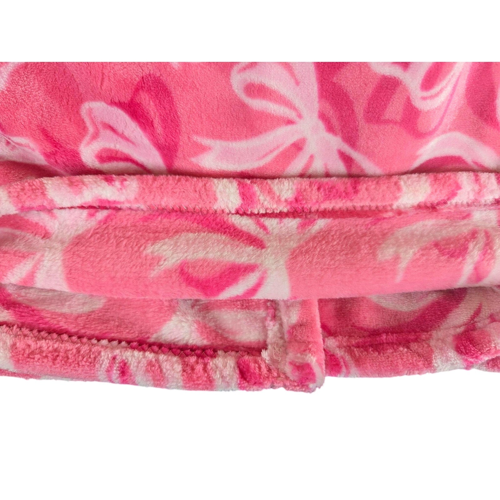 Juicy Couture Kids Plush Throw, 50x70, Bows, JC Logo, Pink, Soft