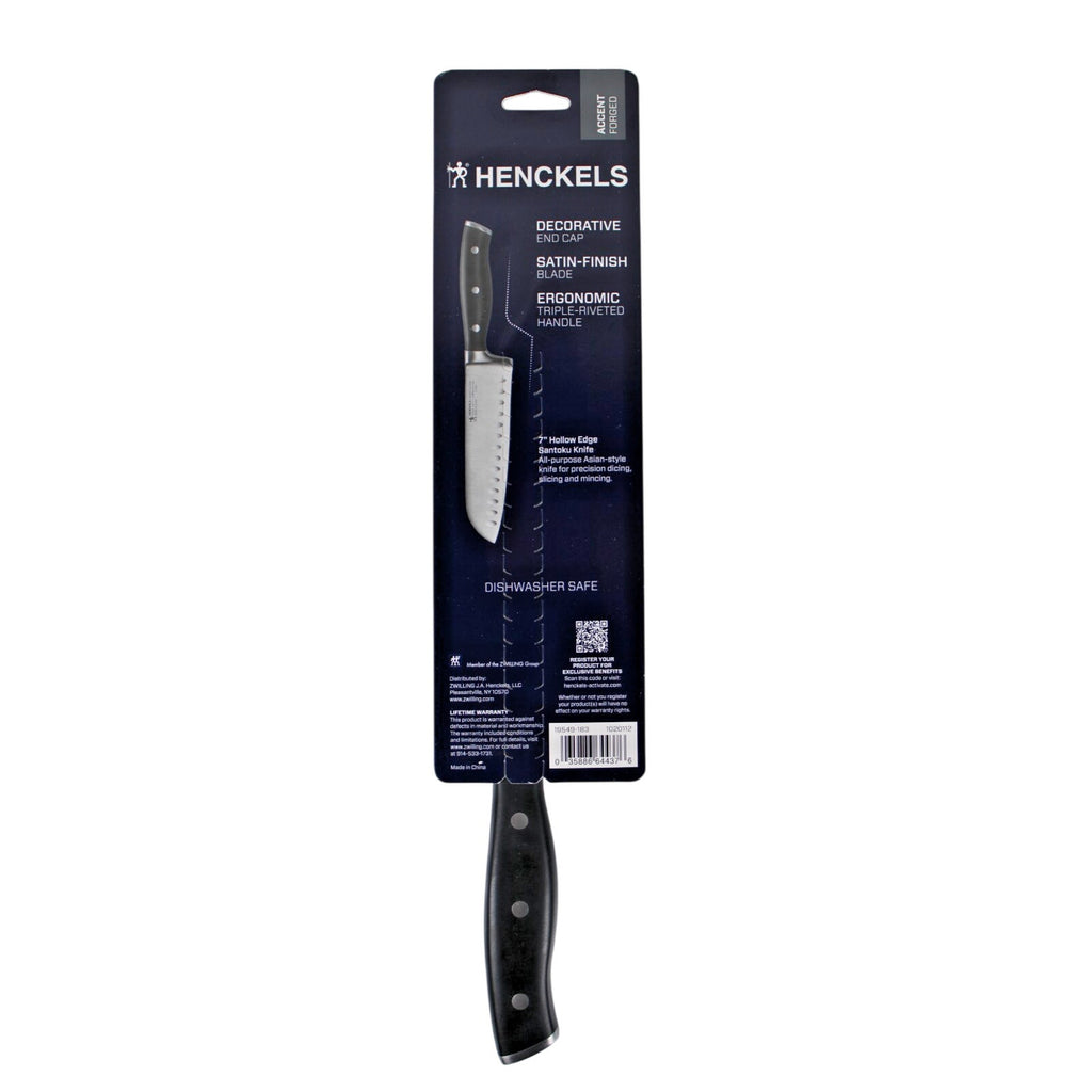 Henckels ACCENT Forged 7" Hollow Edge Santoku Made with GERMAN Stainless Steel