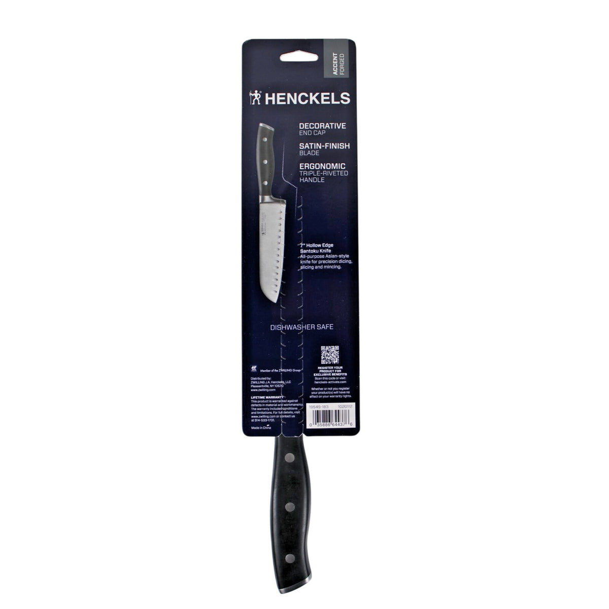 Henckels ACCENT Forged 7" Hollow Edge Santoku Made with GERMAN Stainless Steel