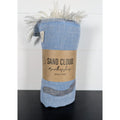 Sand Cloud Beach Towel Turtle, Blue - 100% Turkish Organic Cotton - NEW