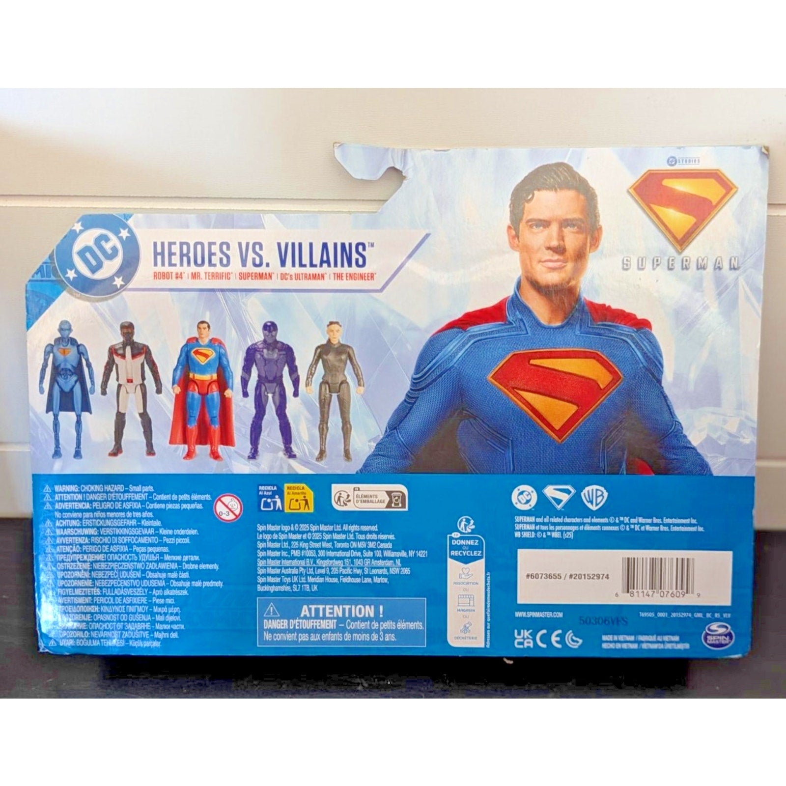 Spin Master DC SUPERMAN Movie Heroes VS Villains 3’ Action Figures Set Of 5 NEW